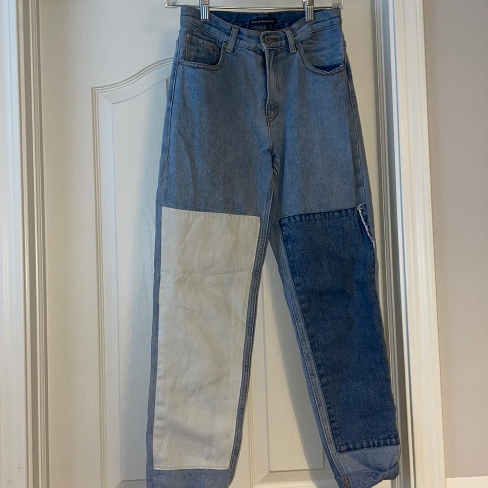 Color block jeans